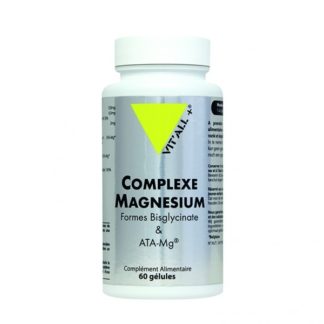 Complexe Magnésium bisglycinate -B6 - 60 Gélules végétales