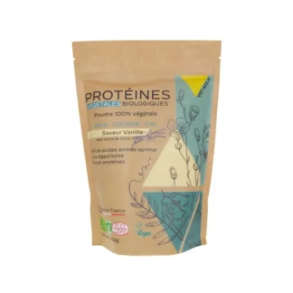 PROTÉINES VÉGÉTALES Saveur vanille - : 15 doses de 30g