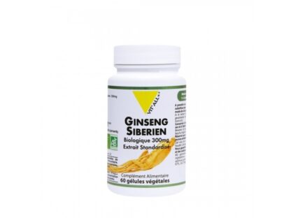 Ginseng Sibérien BIO – Eleutherocoque ext. stand.- 60 gélules végétales