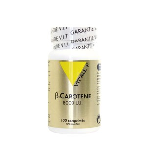 Bêta carotène 8000 UI - 100 Gélules végétales