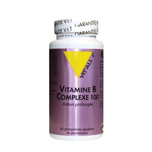 Vitamine B complexe 100mg Action prolongée - 60 comprimés sécables