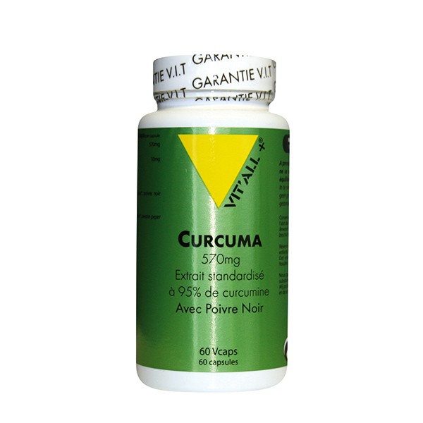 Curcuma 220 mg  avec Poivre noir 10 mg - 120 gélules végétales