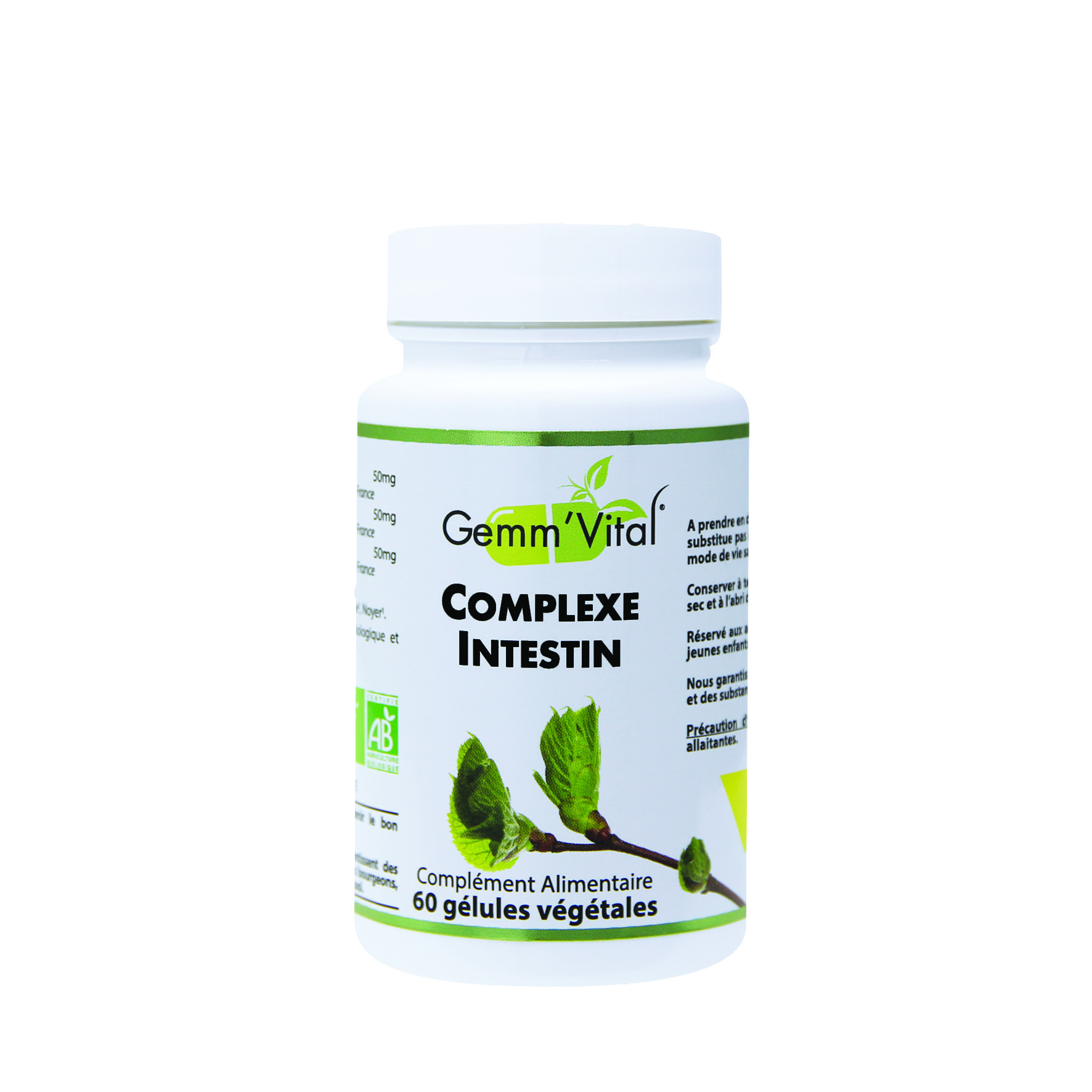 Gemmo-Complexe Intestin -Noyer- Airelle, Myrtillier -60 Gélules végétales